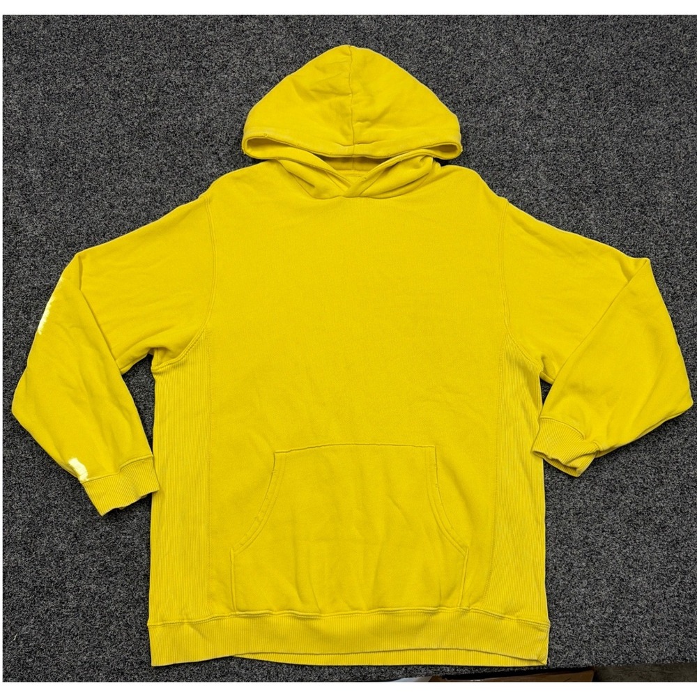 Aerie Hoodie Women S Yellow Oversized Ribbed Side Pullover Sweatshirt Loungewear